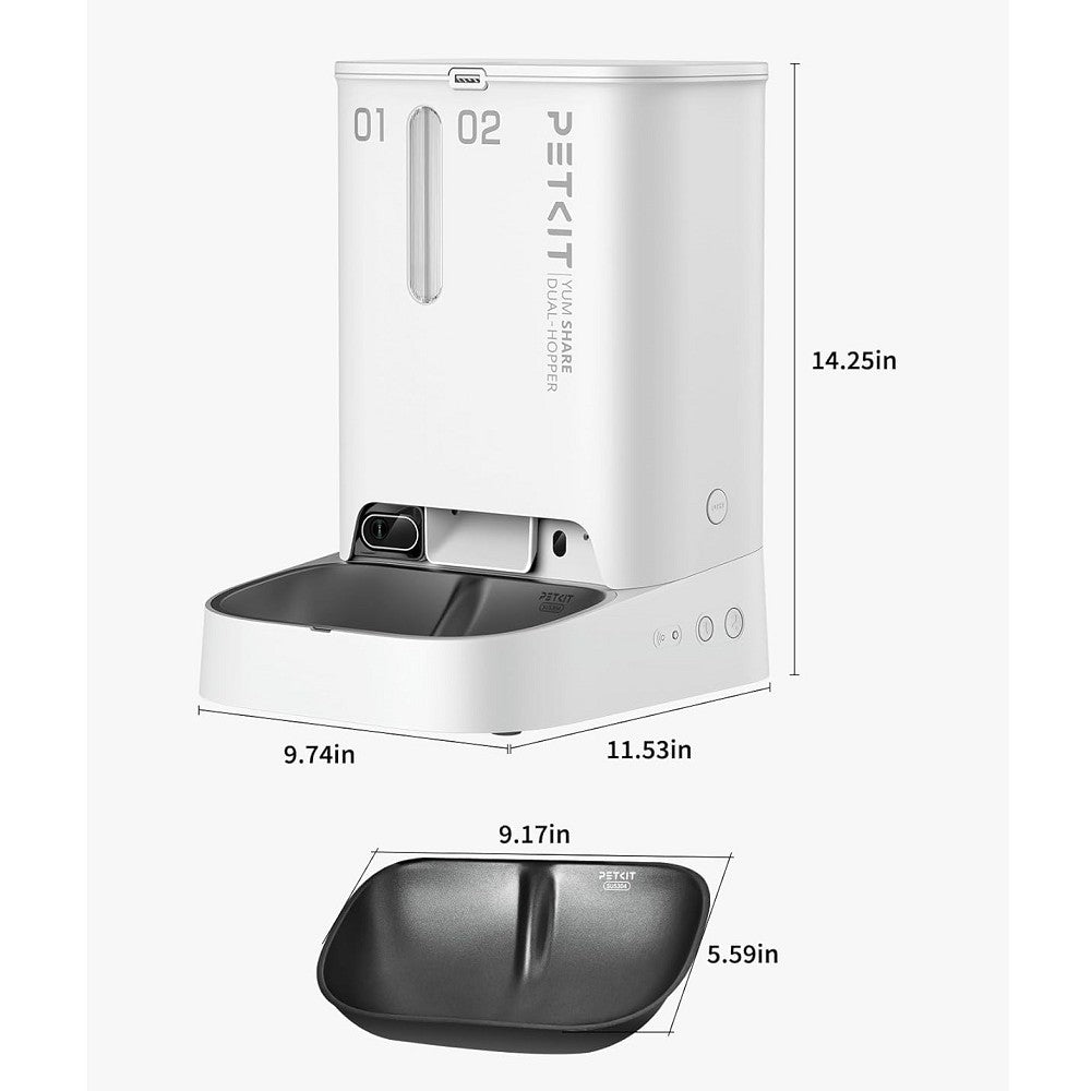 YumShare Gemini Smart Pet Feeder With Camera